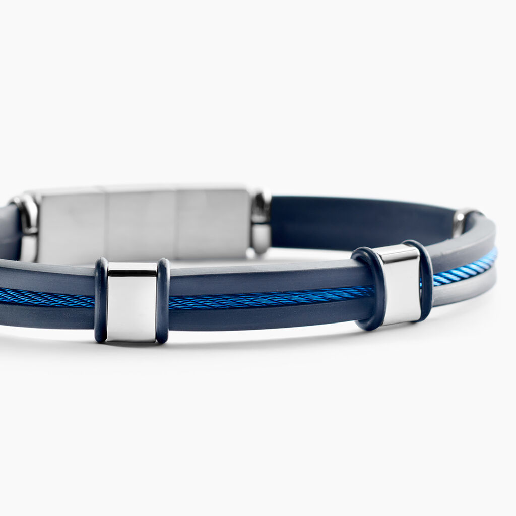 Bracelet Jourdan Caoutchouc Noir - Bijoux sans pierre Homme | Histoire d&rsquo;Or