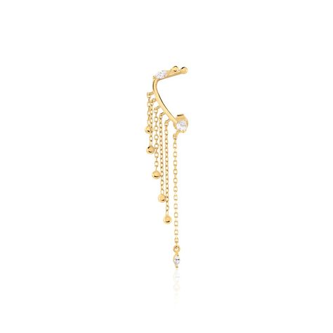 Bijou D'oreille Unitaire Urban Flower Plaqué Or Jaune Oxyde - Boucles d'oreilles fantaisie Femme | Histoire d’Or