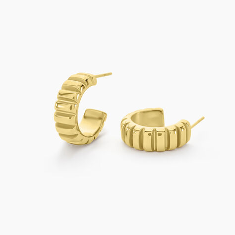 Créoles Mira Acier Jaune - Boucles d'oreilles créoles Femme | Histoire d’Or