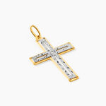 Pendentif Casey Croix Or Bicolore - Pendentifs Communion Femme | Histoire d&rsquo;Or