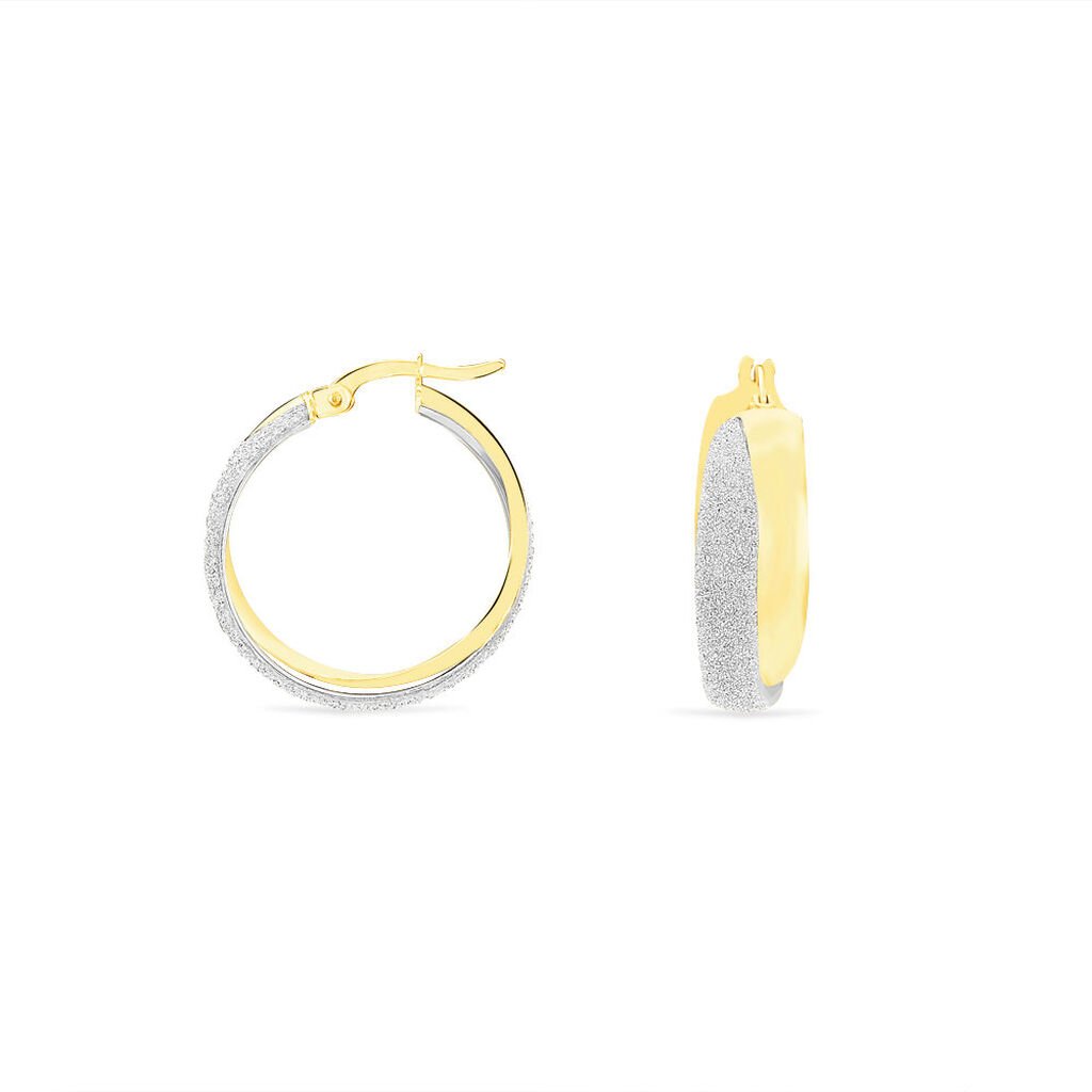 Créoles Lolly Or Bicolore - Boucles d'oreilles créoles Femme | Histoire d’Or