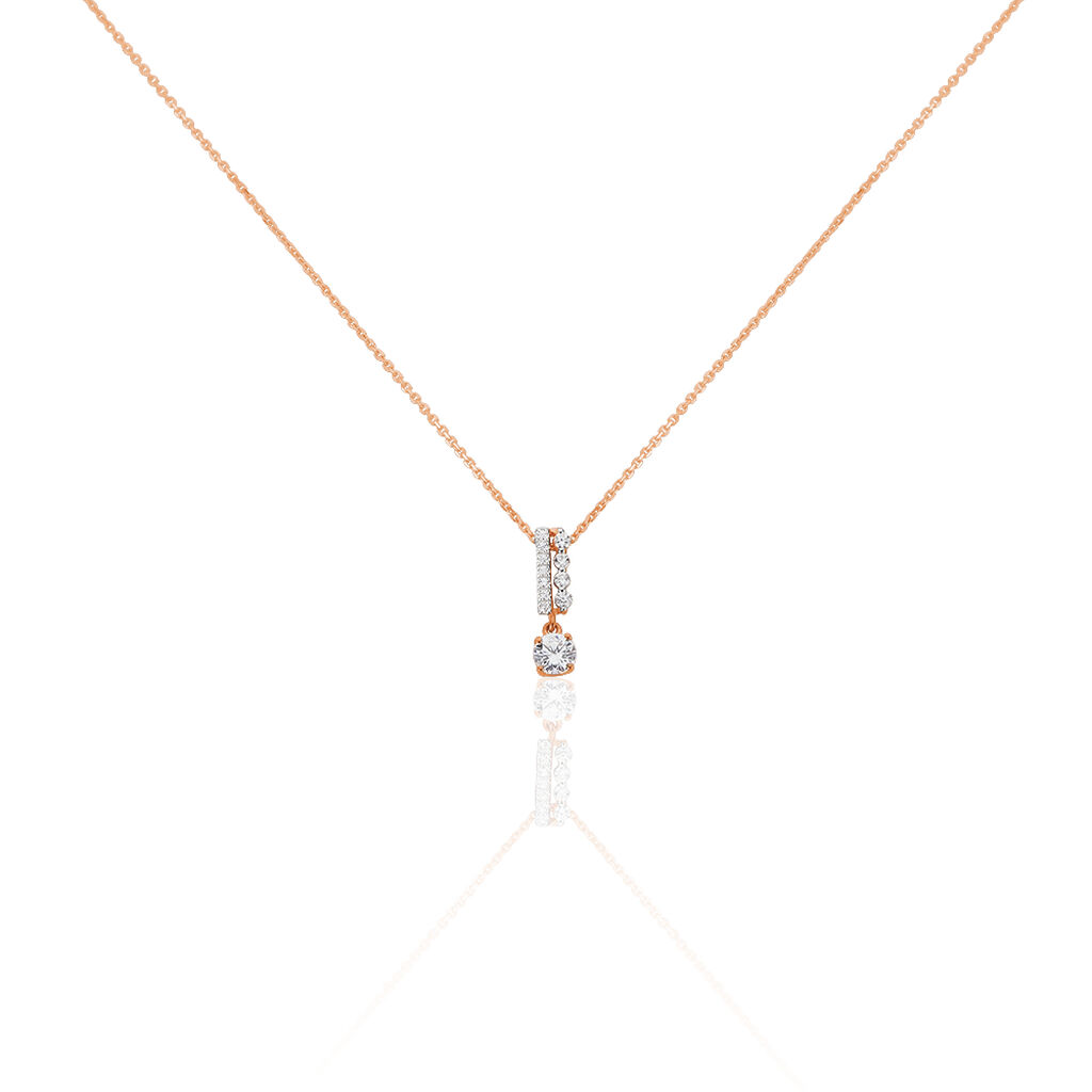 Collier Alie Or Rose Oxyde De Zirconium - Colliers Femme | Histoire d&rsquo;Or