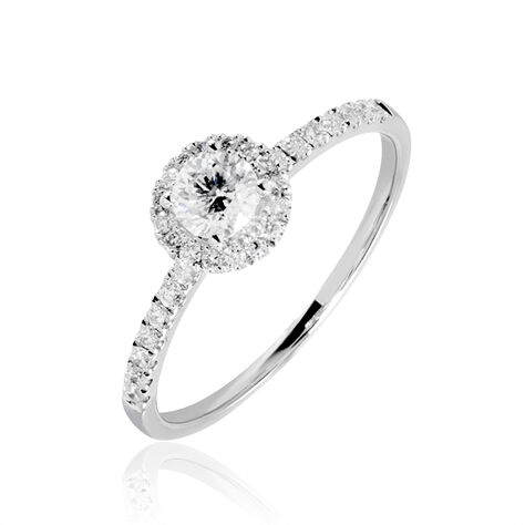 Bague Solitaire Lena Or Blanc Diamant - Bagues solitaires Femme | Histoire d’Or