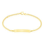 Bracelet Identit&eacute; Etheline Maille Gourmette Or Jaune - Bracelets Communion Enfant | Histoire d&rsquo;Or