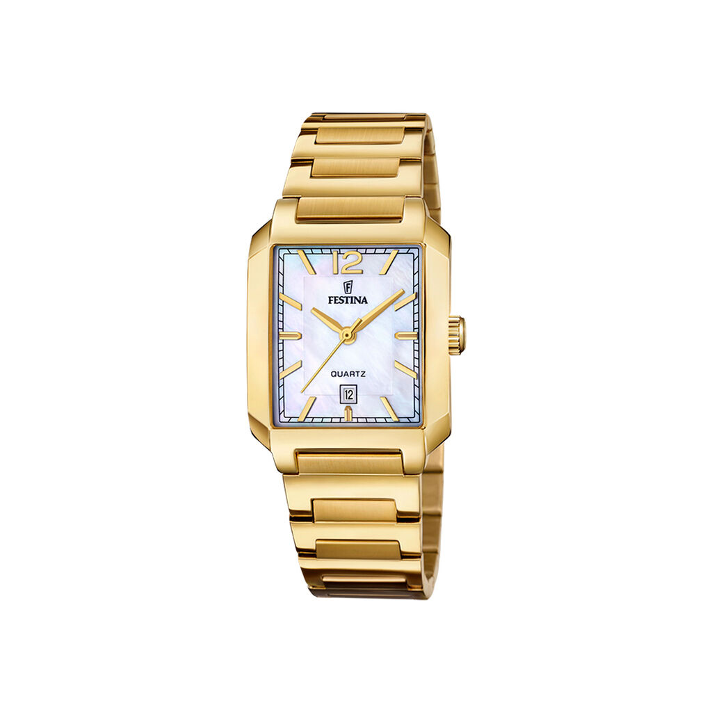 Montre Festina On The Square Nacre Blanche - Montres Femme | Histoire d&rsquo;Or