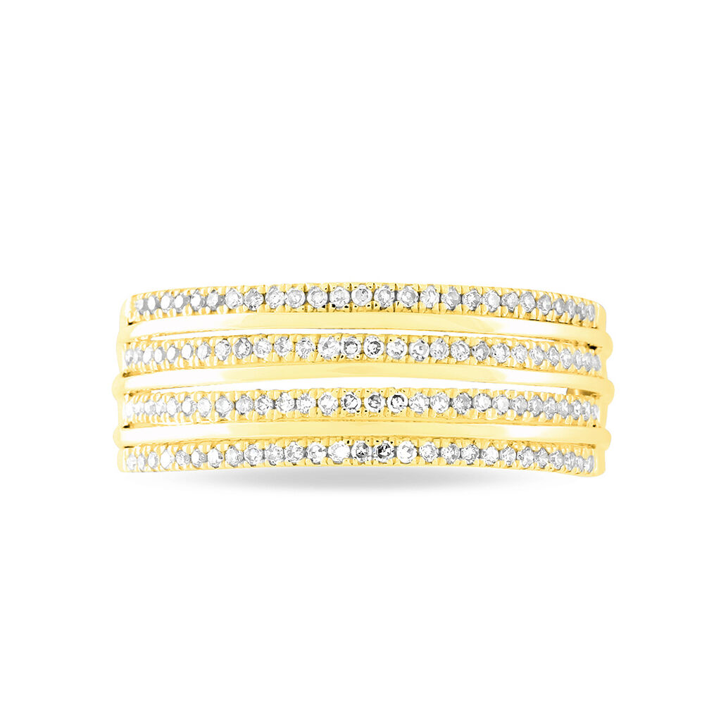 Bague Ines Or Jaune Diamant - Bagues avec pierre Femme | Histoire d’Or