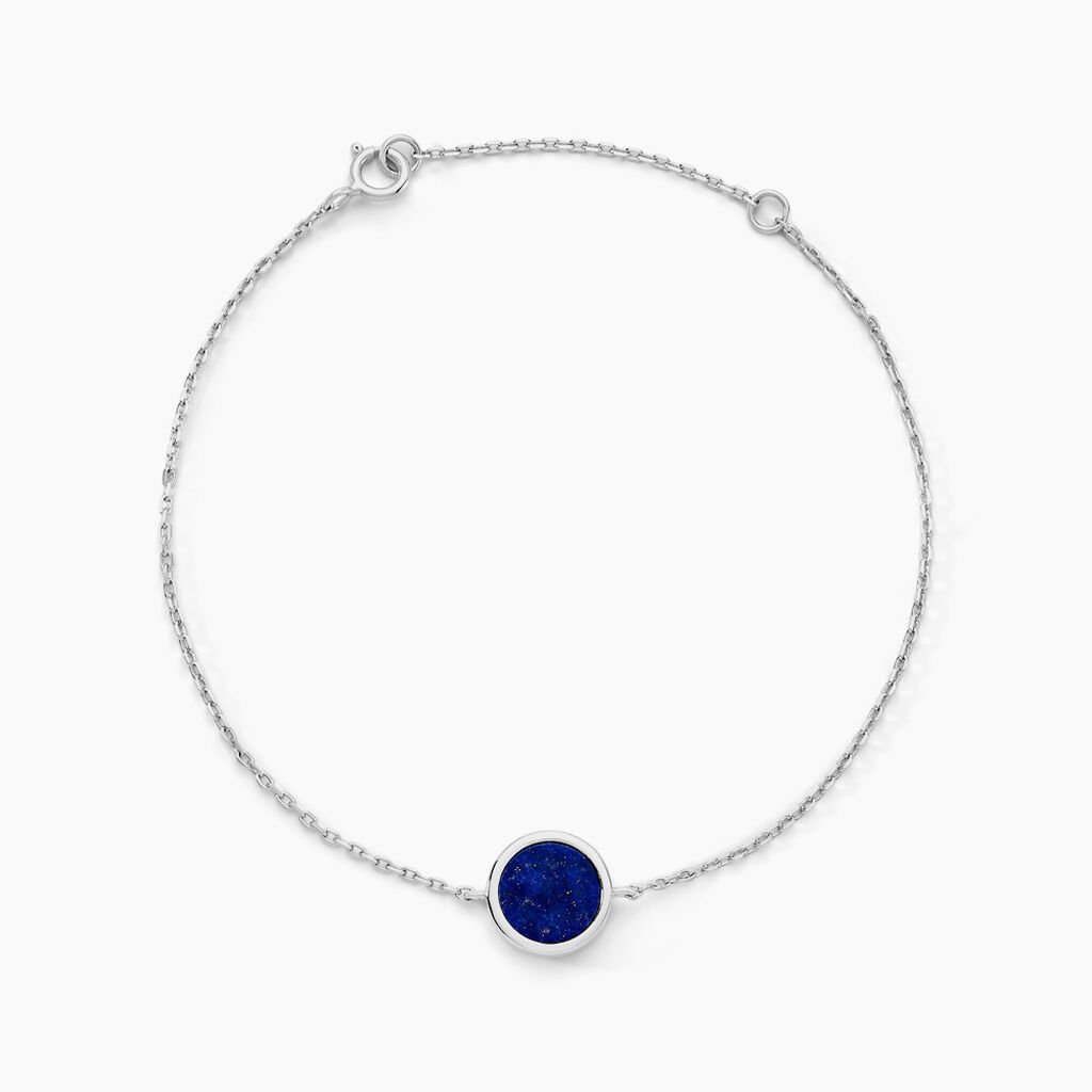 Bracelet Lunatique Argent Blanc Lapis Lazuli Nacre - Bracelets Femme | Histoire d&rsquo;Or