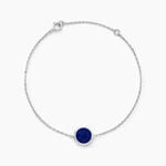 Bracelet Lunatique Argent Blanc Lapis Lazuli Nacre - Bracelets Femme | Histoire d&rsquo;Or