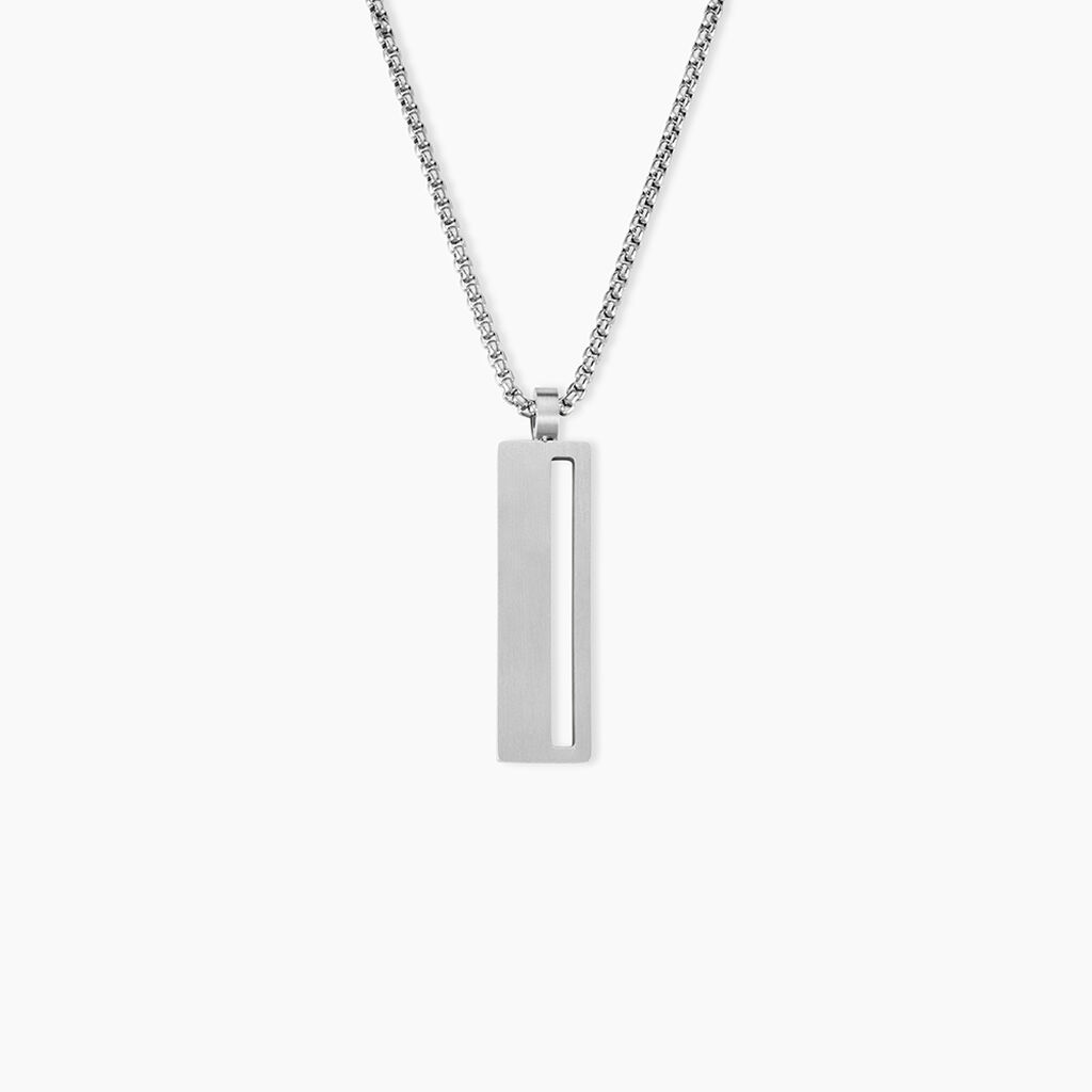 Collier Line Acier Blanc - Colliers fantaisie Homme | Histoire d’Or