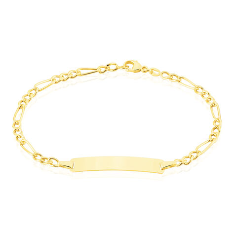 Bracelet Identité Bartolomee Maille Alternee 1/3 Or Jaune - Bracelets Communion Enfant | Histoire d’Or