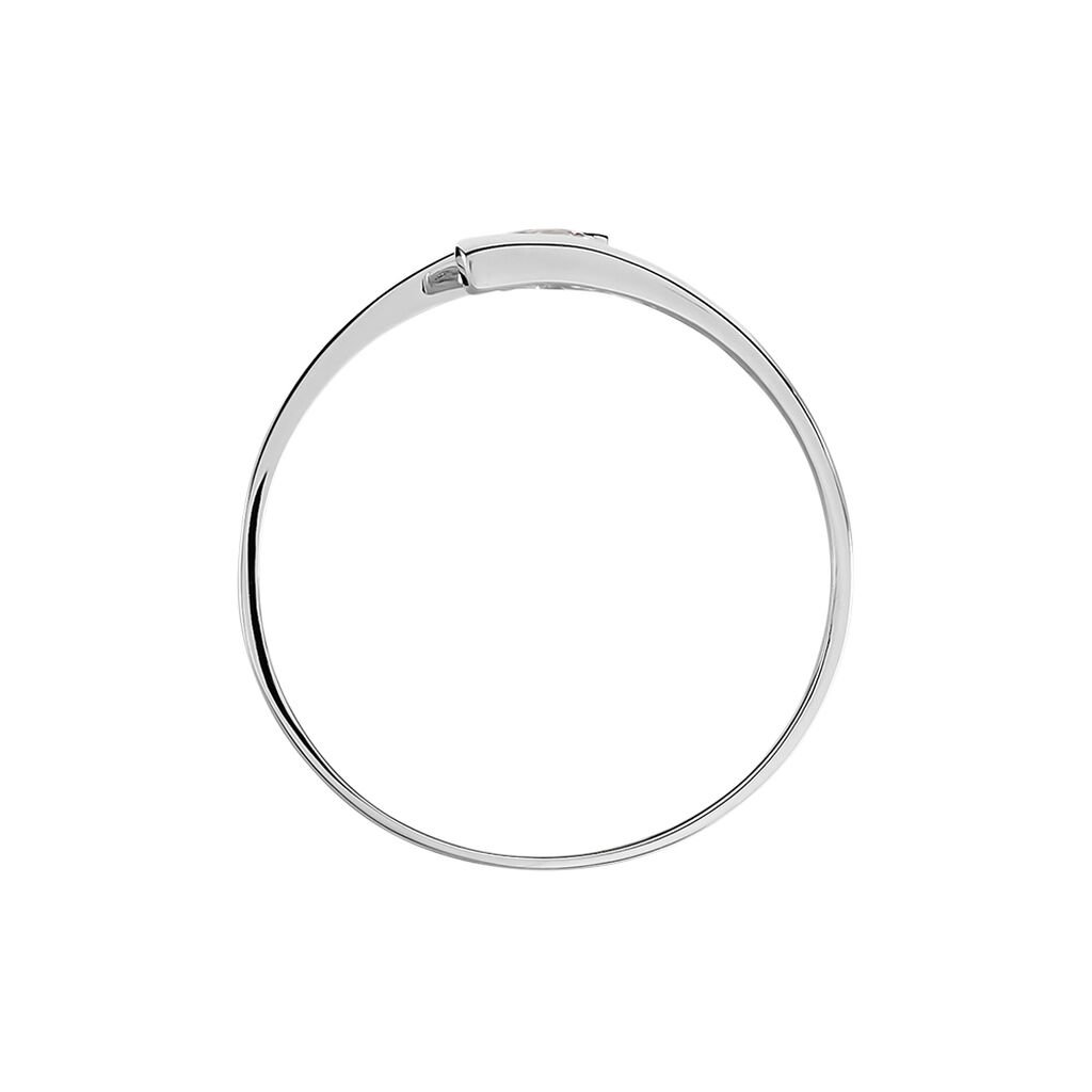 Bague Solitaire Moera Or Blanc Oxyde De Zirconium - Bagues solitaires Femme | Histoire d&rsquo;Or