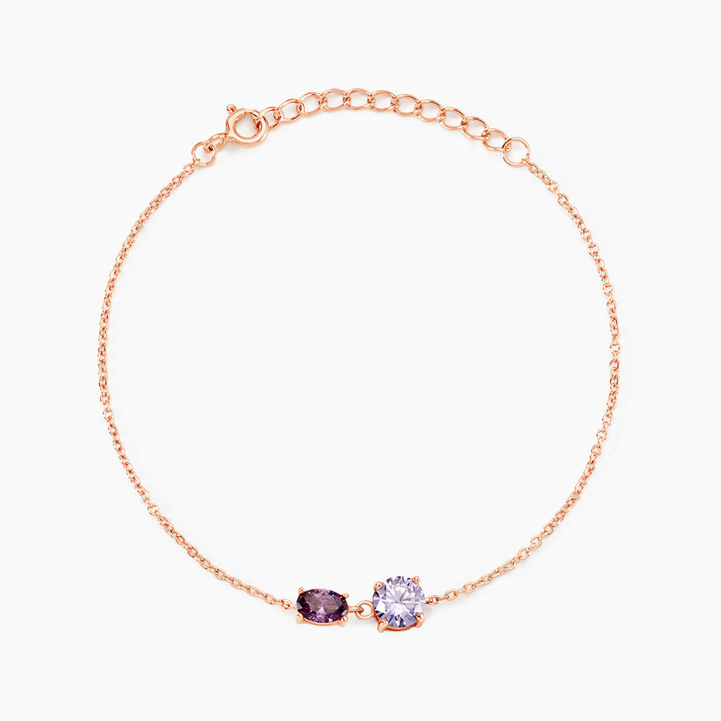 Bracelet Argent Rose Brenna Oxyde De Zirconium - Bracelets Femme | Histoire d&rsquo;Or