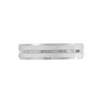 Alliance Francesca-maria Ruban Plat Argent Blanc - Alliances Homme | Histoire d&rsquo;Or