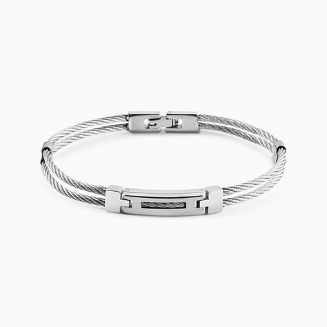 Bracelet Mikkel Acier Blanc - F&ecirc;te des p&egrave;res Homme | Histoire d&rsquo;Or