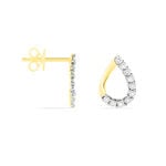 Boucles D'oreilles Puces Chrystalise Or Jaune Diamant - Clous d'oreilles Femme | Histoire d&rsquo;Or