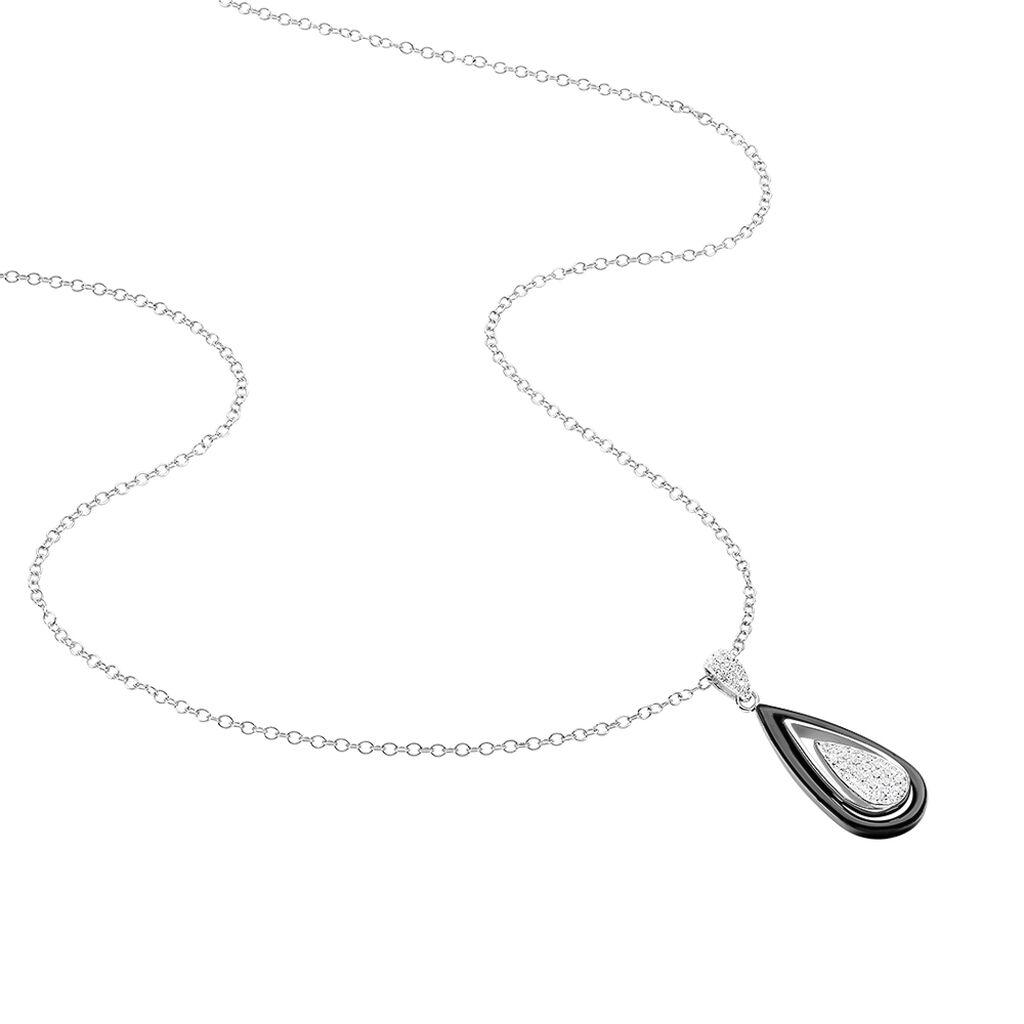 Collier Marina Cera Argent Blanc C&eacute;ramique Et Oxyde De Zirconium - Colliers Femme | Histoire d&rsquo;Or