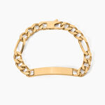 Bracelet Identit&eacute; Bixente Plaqu&eacute; Or Jaune - Gourmettes Homme | Histoire d&rsquo;Or
