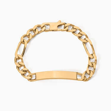 Bracelet Identit&eacute; Bixente Plaqu&eacute; Or Jaune