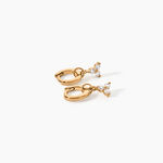 Cr&eacute;oles Annik Plaqu&eacute; Or Jaune Oxyde De Zirconium - Boucles d'oreilles cr&eacute;oles Femme | Histoire d&rsquo;Or