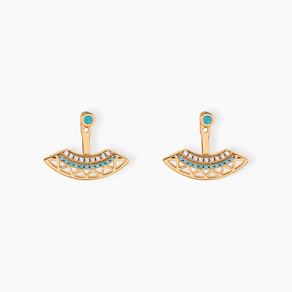 Bijoux D'oreilles Zoila Plaqué Or Jaune Oxyde De Zirconium - Boucles d'oreilles fantaisie Femme | Histoire d’Or