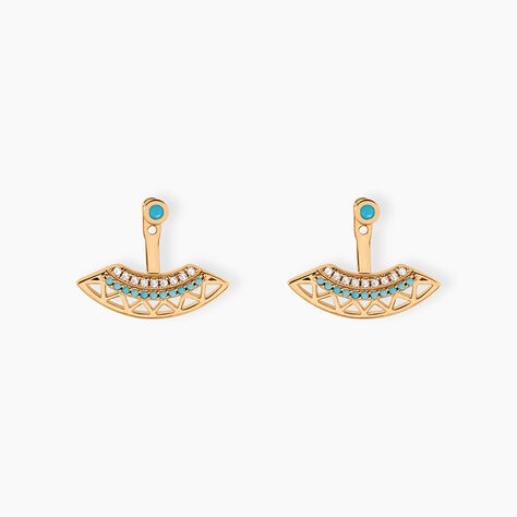 Bijoux D'oreilles Zoila Plaqué Or Jaune Oxyde De Zirconium - Boucles d'oreilles fantaisie Femme | Histoire d’Or