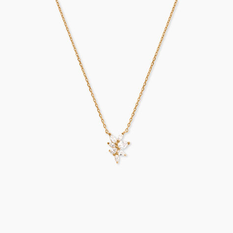 Collier Waouh Plaqu&eacute; Or Jaune Oxyde De Zirconium - Colliers Femme | Histoire d&rsquo;Or