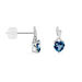 Boucles D'oreilles Pendantes Or Blanc Clothilde Topazes Oxydes - Clous d'oreilles Femme | Histoire d’Or