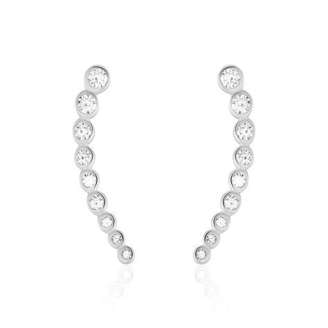 Boucles D'oreilles Grimpantes Zoiaae Argent Blanc Oxyde De Zirconium - Boucles d'oreilles fantaisie Femme | Histoire d’Or