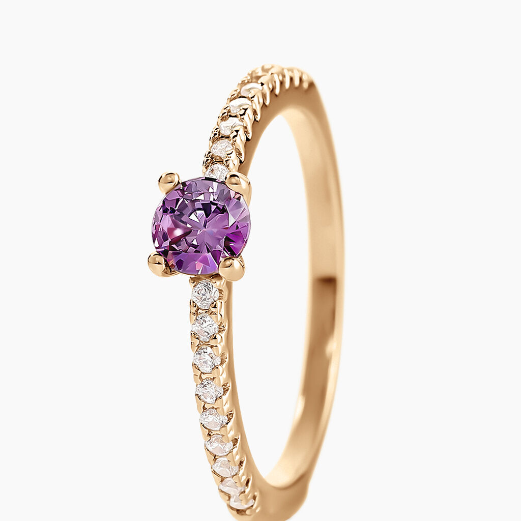 Bague Mireilla Plaqué Or Doré Oxyde De Zirconium - Bagues solitaires Femme | Histoire d’Or