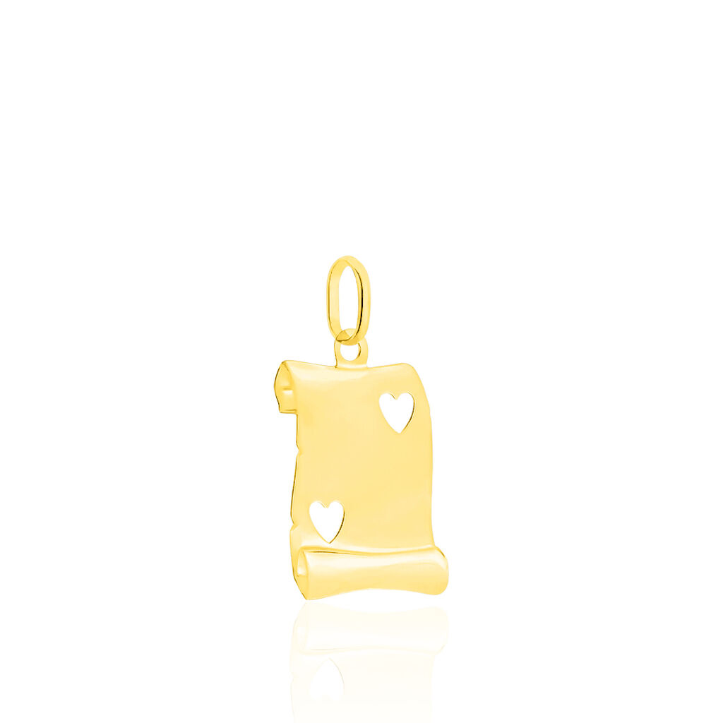 Pendentif Sirona Parchemin Message Or Jaune - Pendentifs Famille | Histoire d’Or