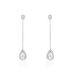 Boucles D'oreilles Pendantes Searlas Or Blanc Oxyde De Zirconium - Boucles d'oreilles pendantes Femme | Histoire d’Or