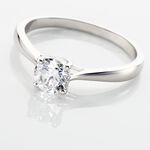 Bague Solitaire Fiona Or Blanc Diamant Synthetique - Bagues solitaires Femme | Histoire d&rsquo;Or