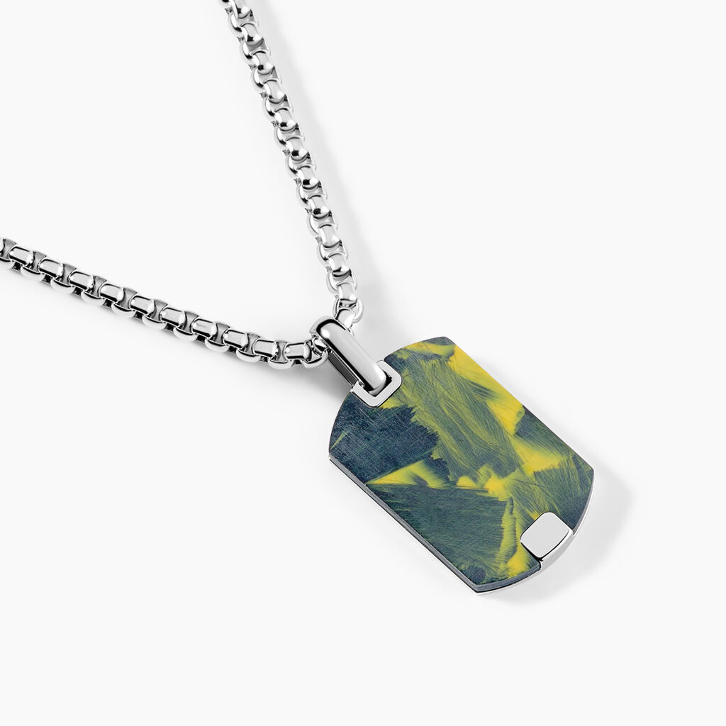 Collier Jourdan Azeneth Acier Argenté - Nouveautés bijoux Homme | Histoire d’Or