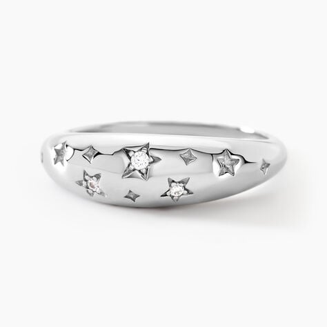 Bague Astre Precieux Argent Blanc Oxyde De Zirconium - Bagues avec pierre Femme | Histoire d’Or