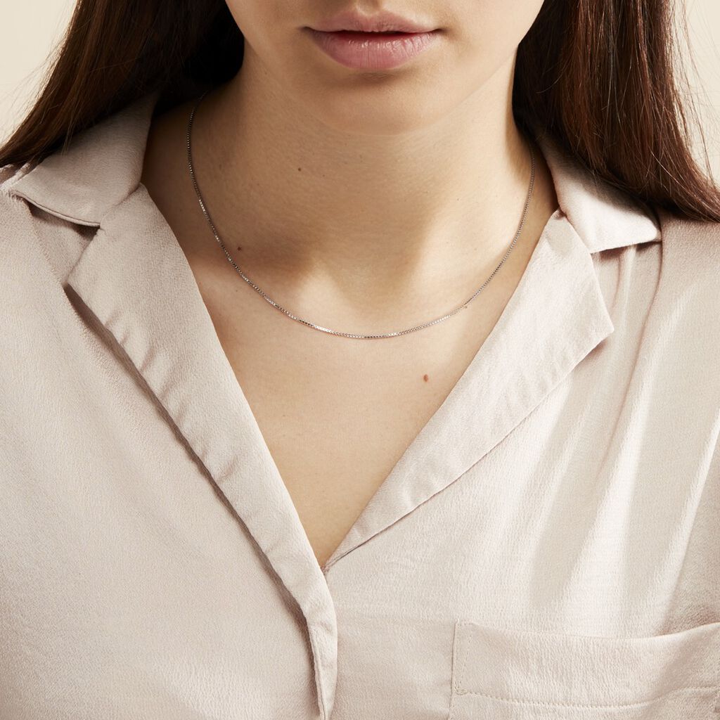 Chaîne Alyze Argent Blanc - Chaines Femme | Histoire d’Or
