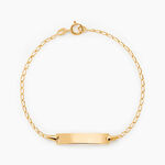 Bracelet Identit&eacute; Estella Maille Cheval Or Jaune - Bracelets Communion Enfant | Histoire d&rsquo;Or