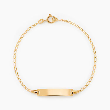 Bracelet Identit&eacute; Estella Maille Cheval Or Jaune