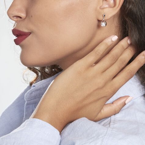 Boucles D'oreilles Pendantes Dyklan Argent Oxyde - Boucles d'oreilles fantaisie Femme | Histoire d’Or