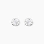 Boucles D'oreilles Puces Loeiza Argent Blanc Oxyde De Zirconium - Boucles d'oreilles fantaisie Femme | Histoire d&rsquo;Or