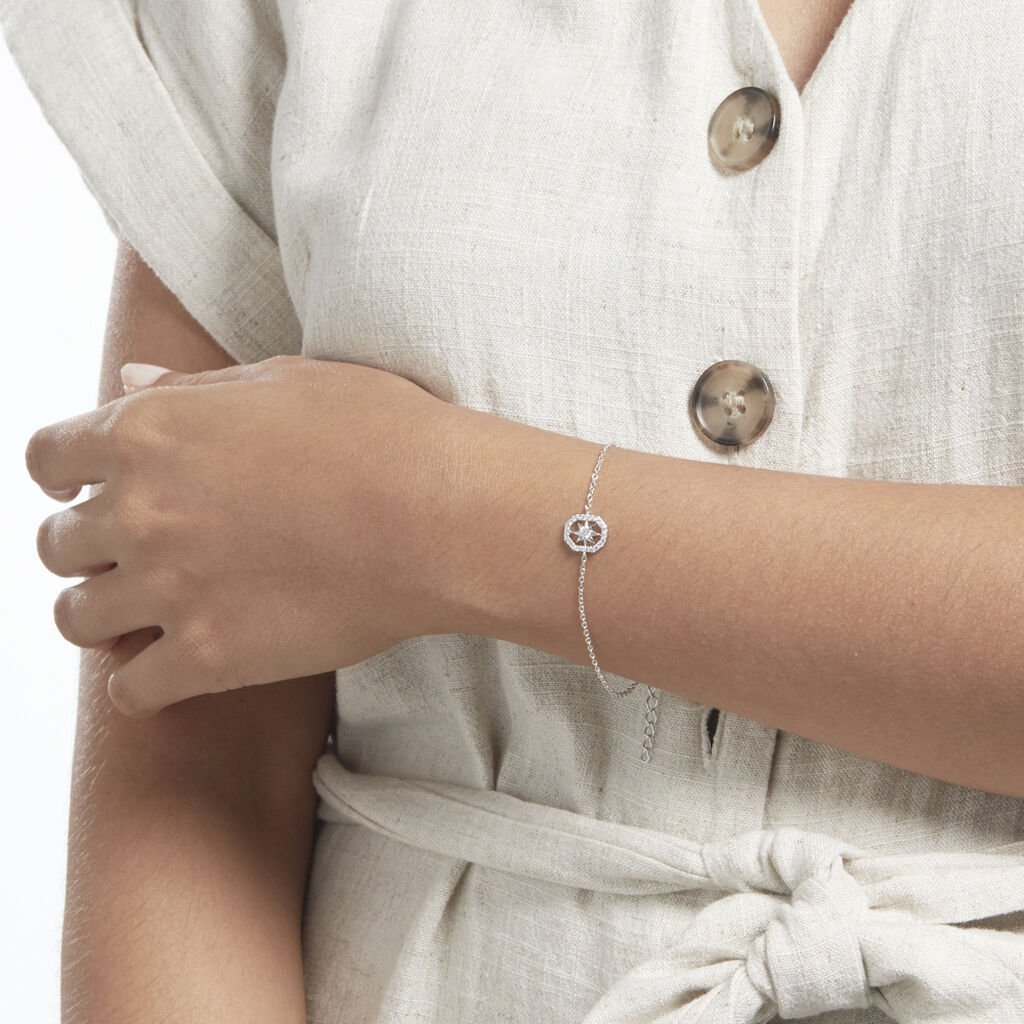 Bracelet Ray Argent Oxyde De Zirconium - Bracelets Femme | Histoire d’Or