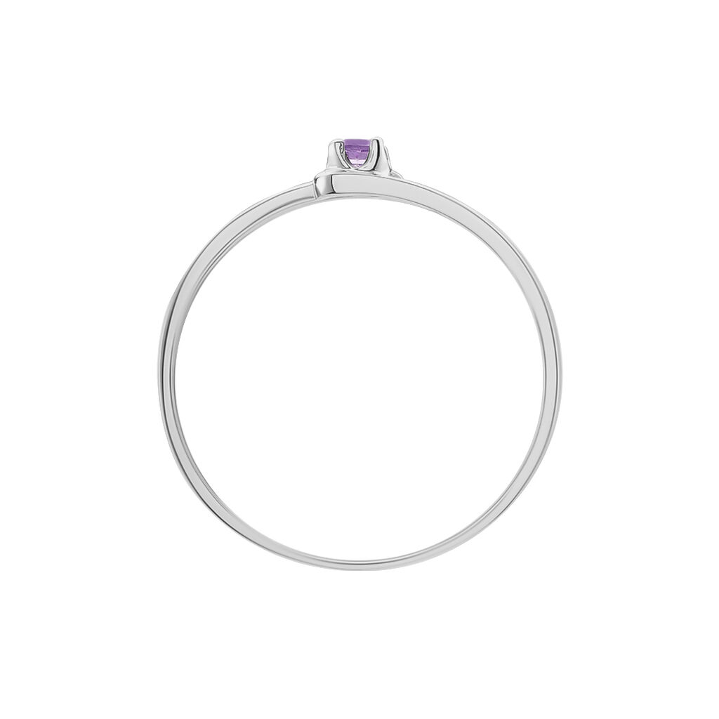 Bague Veroucha Or Blanc Amethyste - Bagues solitaires Femme | Histoire d’Or