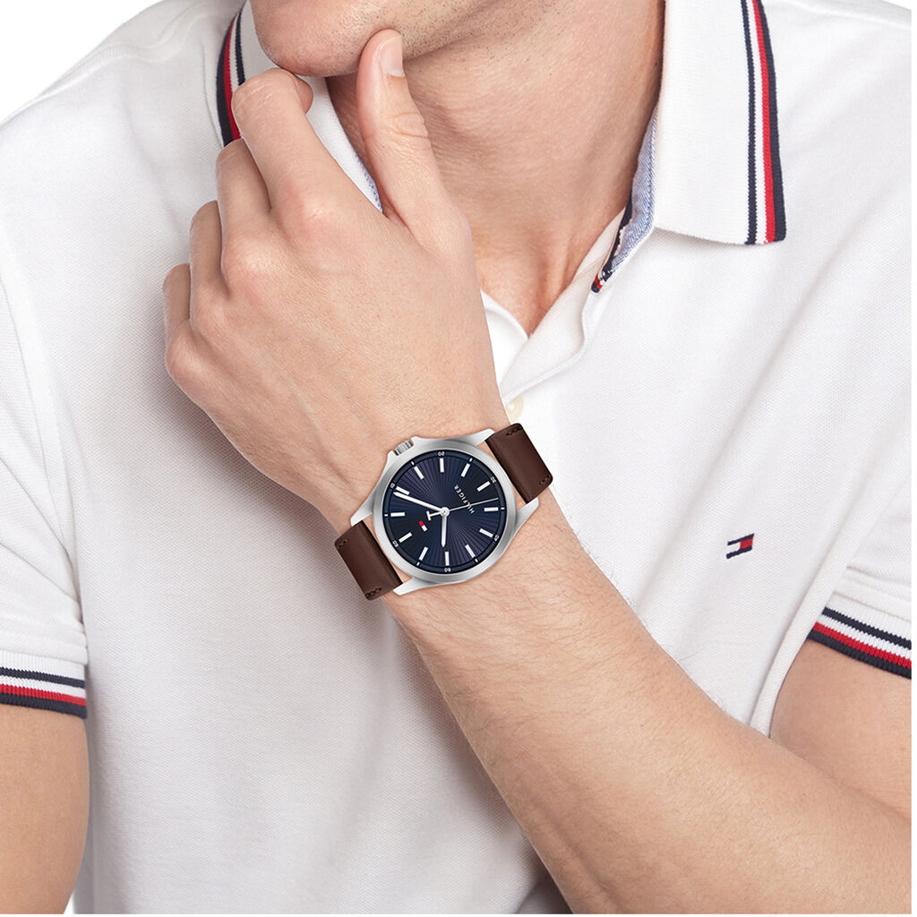 Coffret De Montre Tommy Hilfiger Bruce Bleu - Montres Coffrets Homme | Histoire d&rsquo;Or