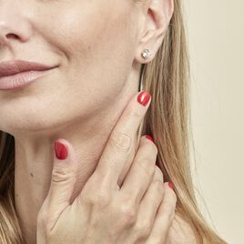 Boucles D'oreilles Puces Nilay Plaqué Or Jaune Oxyde De Zirconium - Boucles d'oreilles fantaisie Femme | Histoire d’Or