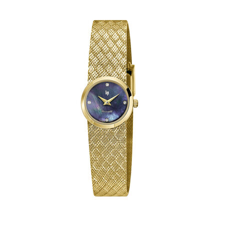 Montre Lip Henriette Diamant Nacre Noire - Montres Femme | Histoire d’Or