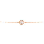 Bracelet Helinie Or Rose Oxyde De Zirconium - Bracelets Femme | Histoire d&rsquo;Or