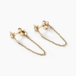 Boucles D'oreilles Pendantes Acier Dor&eacute; Oxyde De Zirconium -  Femme | Histoire d&rsquo;Or