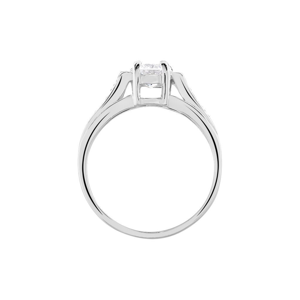 Bague Solitaire Mady Argent Blanc Oxyde De Zirconium - Bagues solitaires Femme | Histoire d’Or