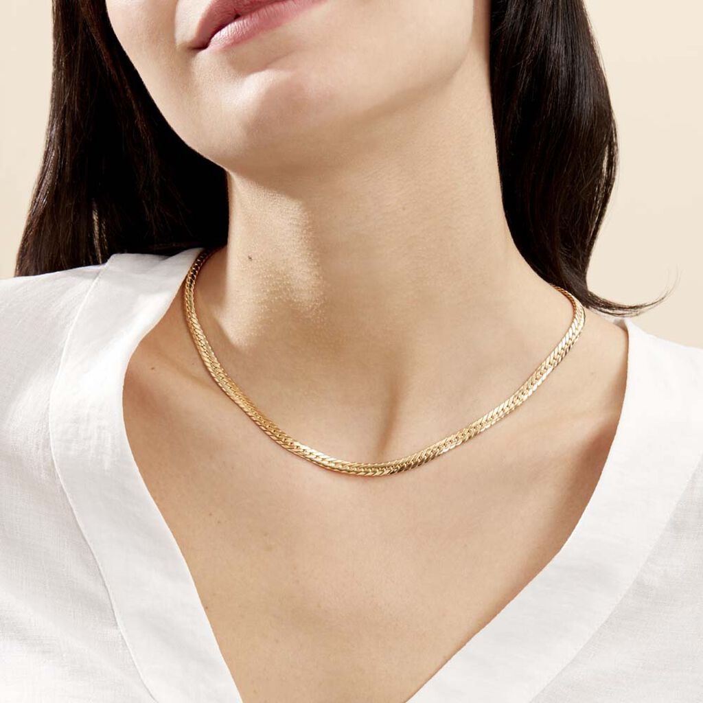 Collier Doline Maille Anglaise Or Jaune - Chaines Femme | Histoire d’Or
