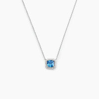 Collier Solitaire Argent Blanc Rio Santa Teresa Oxyde De Zirconium