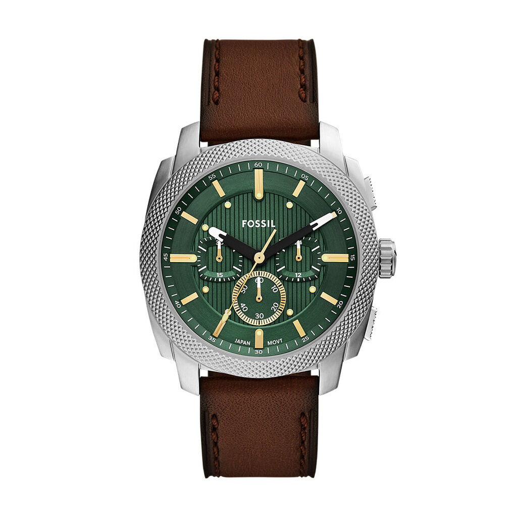 Montre Fossil Machine Vert - F&ecirc;te des p&egrave;res Homme | Histoire d&rsquo;Or